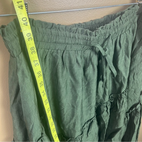 Scarlet Darkness Green Maxi Skirt Renaissance Women's XL - Picture 5 of 12